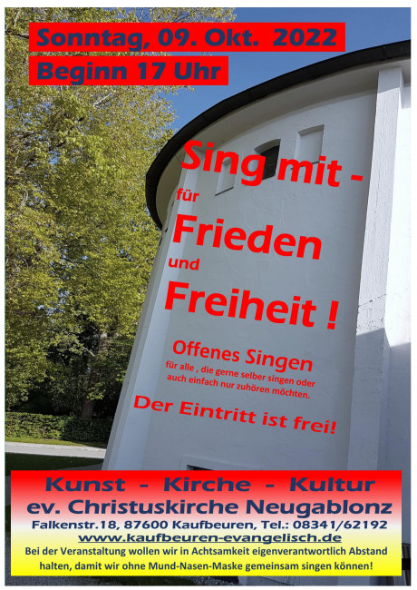 Sing mit - für Frieden und Freiheit